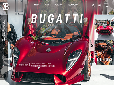 Redesigne bugatti website branding bugatti design ui ux web