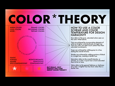 Sketch for a Web Page | Colors Theory | Online Courses colors design digital gradient graphic design illustration landing page modern poster ui vector web