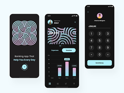 Bank mobile app android mobile animation design animtion app app design application bank black design ios mobile mobile app mobile app design mobile app design app motion motion graphics ui ux