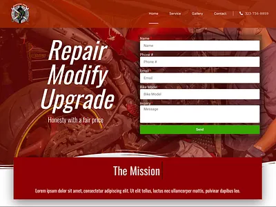 Certified Tony's Personal Site ( motorcycle services page) adobexd branding design elementor hollywood illustration los angeles losangeles motorcycles servicespage ui ux webdesign wordpress