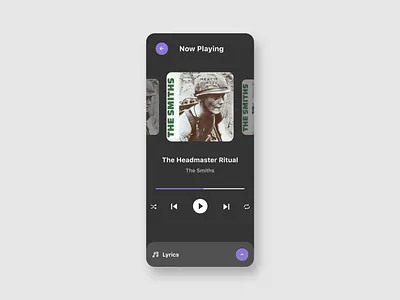 Daily UI Challenge: Music Player 3d animation app app design design figma music player the smiths ui ui design ux design visual design