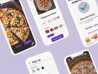 Food Ordering App Design app design branding food ordering app mobile design pizza app ui uiux design ux