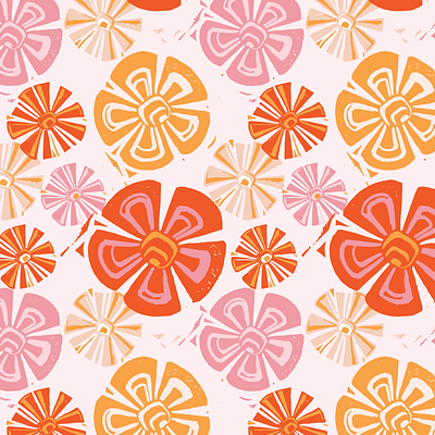 70's Retro Vintage Pattern adobe illustrator design floral illustration pattern product design repeat pattern vintage