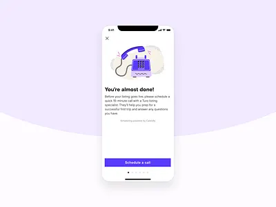 New host on-boarding illustration phone product design turo ui ux