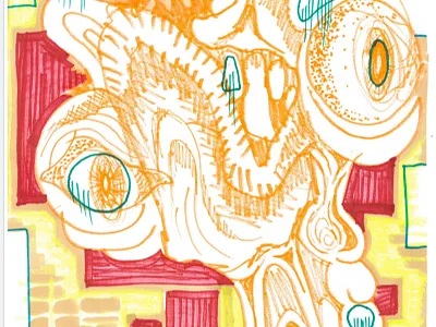 Emu cartooning concept art illustration poster design