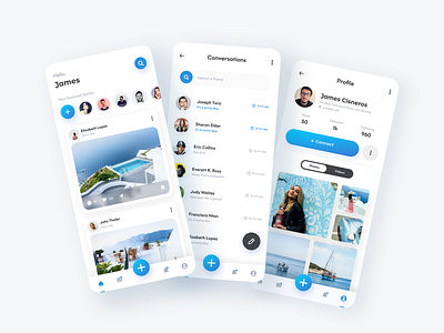 Social Media App app ui design appdesign applicatio design appui branding materialdesign mobile app design mobile app ui screen design social app social app redesign social app ui ui uidesign uxdesign