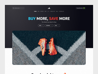 Adidas Homepage adidas desktop football footer header landing shop sports ui ux website