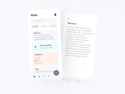 Noto Notepad | UI Design app design demo design minimal notepad todo ui ui design ux