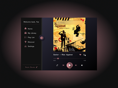 Maratón UI - Daily Challenge #13_ Music Player app design graphic design ui ux vector