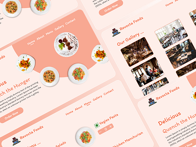 Revocta Foods | Restaurant Website UI | Restaurant Menu UI 3d adobe xd animation app branding design graphic design icon illustration logo minimal motion graphics prahlad inala restaurant restaurant menu revocta revocta foods ui ux vector