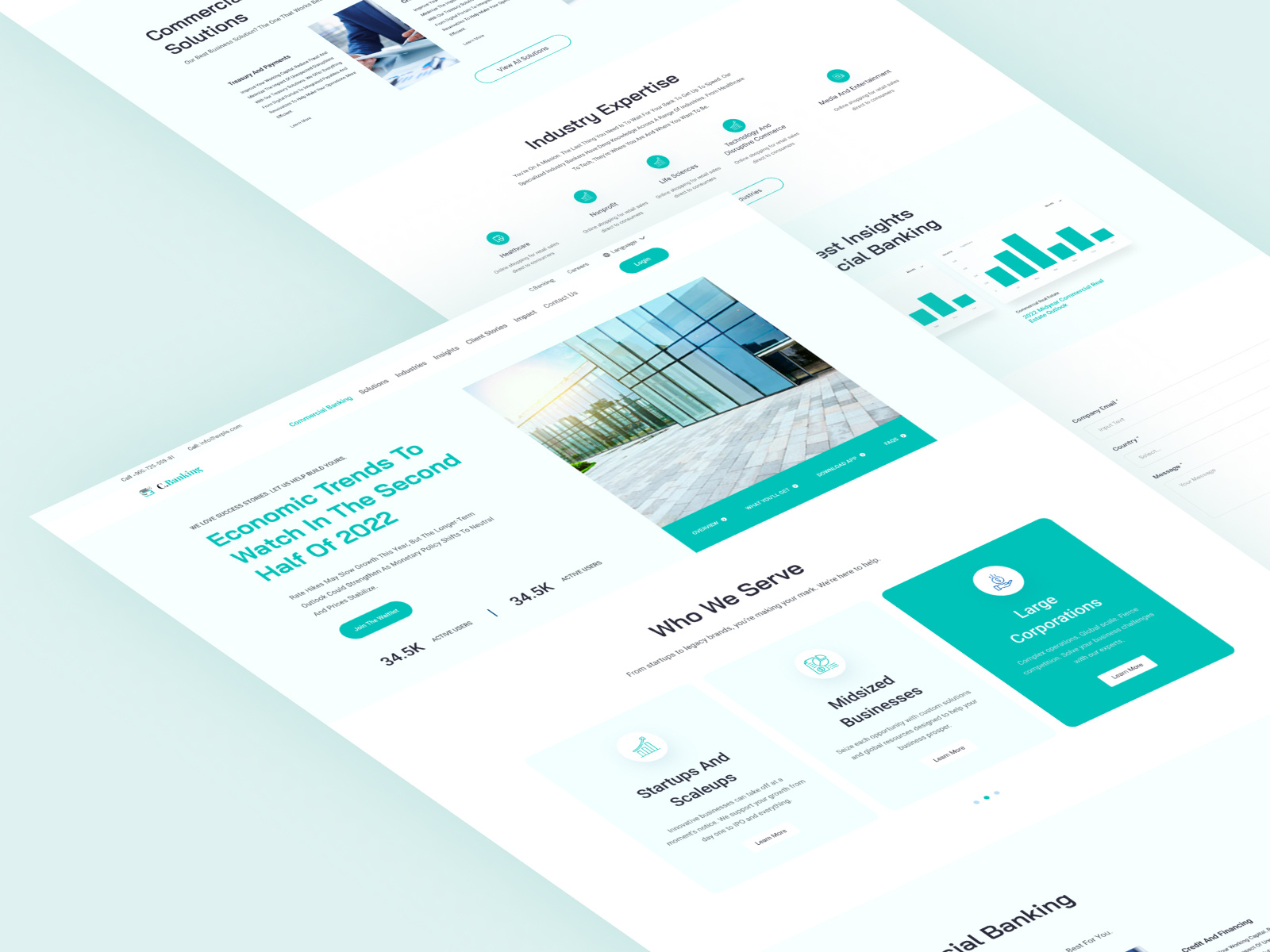 Finance Commercial Banking site Design by Md Salah Uddin on Dribbble