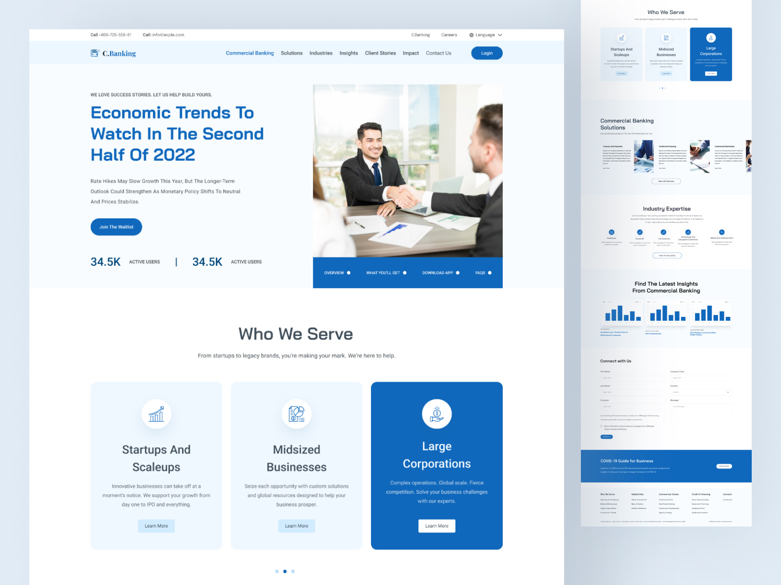 Finance Commercial Banking site Design by Md Salah Uddin on Dribbble