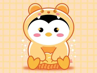 Cute Penguin art branding cuteart design illustration kawaiiart mascot mascotdesign penguin vector