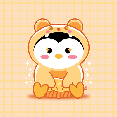 Cute Penguin art branding cuteart design illustration kawaiiart mascot mascotdesign penguin vector