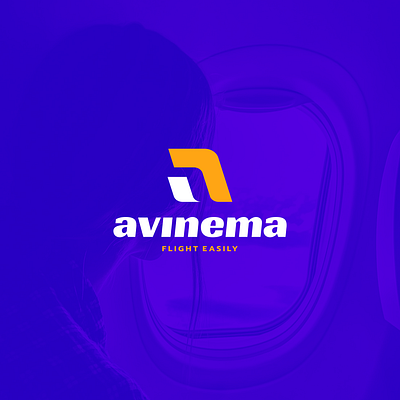 Avinema aletter app aviation branding colorful design flight fly icon illustration logo modern modernlogo monogram plane travel ui