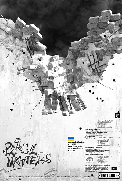 Peace Matters for DATEBOOK 3d design postcard poster