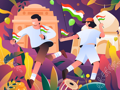 Independence Day - August 15 illustration ui uiux