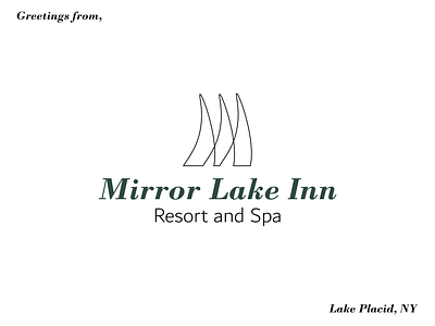 Mirror Lake Inn (Luxury Hotel Logo Design) branding design graphic design hotel inn lake logo mirror new york resort
