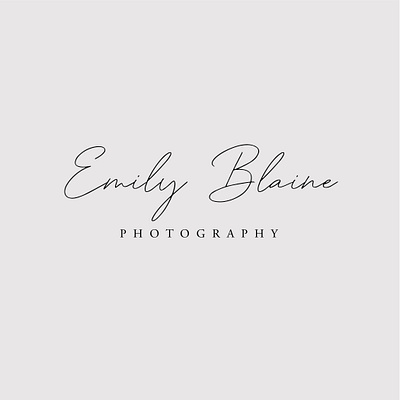 Personal Branding for Emily Blaine Photography adobe illustrator branding design graphic design logo personal branding product design typography