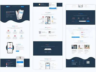 Hello Doc App Landing Page app design banner brochure flyer graphic design landing page design logo mockup mockup design ui ui design uiux uiux design user experience design user interface design ux ux design web ui website design website ui design