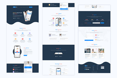 Hello Doc App Landing Page app design banner brochure flyer graphic design landing page design logo mockup mockup design ui ui design uiux uiux design user experience design user interface design ux ux design web ui website design website ui design