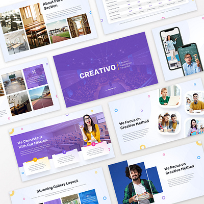 Creativo – Education Presentation Template branding creative graphic design layout powerpoint presentation presentation design ui uiux