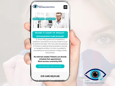 Calgary Eye Specialist ui wordpress wordpress designer wordpress web design