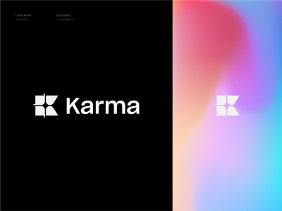 Karma Logo bold brand identity branding branding inspiration design k lettter logo karma lettermark logo design logo inspiration logomark logos minimal logos spark spark logo square