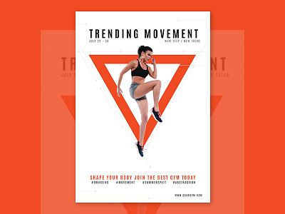 Fitness Flyer Design art branding design flyer design graphic design poster design typography vector