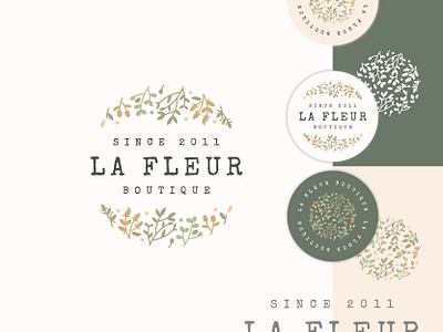 La Fleur Boutique Branding Design branding design graphic design illustration logo typography vector