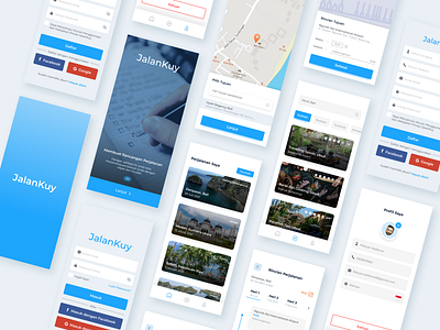 JalanKuy - Itinerary Planner Mobile Application branding design illustration logo mobile ui ux