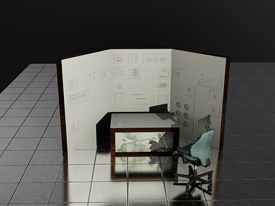 Smart Workspace for Home 3d animation app design graphic design illustration motion graphics speculative ui vector