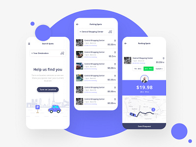 Parking Slot App Concept app app design behance car slot dribbble illustration instagram ios minimal mobile app parking app parkinglot trackingapp uiux uiux design user experience user interface web design