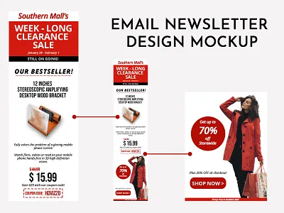 Email Mockups #2 banner branding design email graphic design newslettter