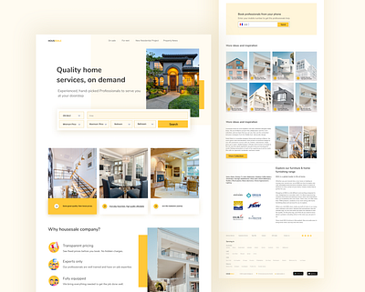 Real estate Landing Page apartment design landing page minimalis product product design properties property realestate rent uikits uiux web design website