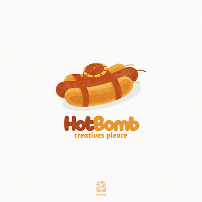 Hotdog and tnt bomb logo combination animation branding design flat food illustration logo typography ui ux vector