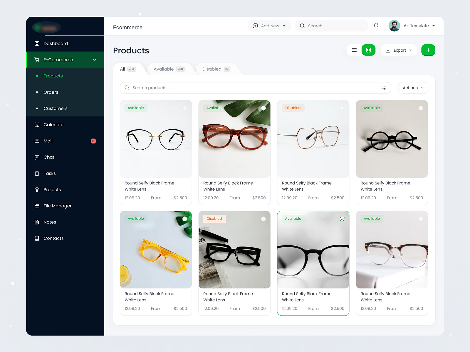 Sunglass Shop Page by Rakibull Hassan on Dribbble