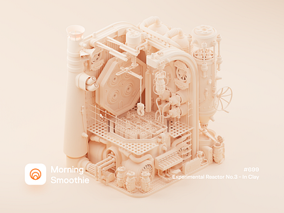 Experimental Reactor No.3 - In Clay 3d atom atomic blender blender3d chernobyl clay clayrender diorama illustration isometric isometric illustration minimal nuclear nuclear reactor power reactor room