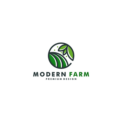 Modern Farm Logo brand branding company concept design farm graphic design illustration logo logo design nature organic vector