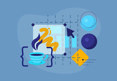 Vector illustration about building a portfolio and learning 2d articles blog branding concept data design ecommerce flat graphic design icon illustration learning programming storyboard storytelling teaching technologies vector visual