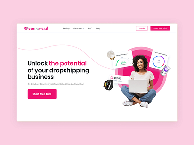 Dropshipping business landing page