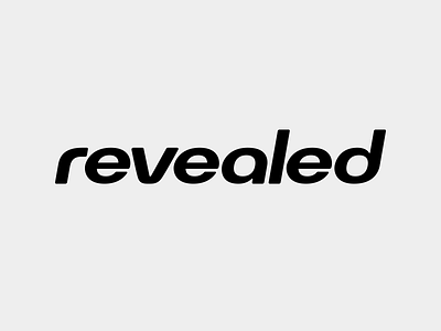 REVEALED – type proposal 2 adobe illustrator branding design logo logo type type type design typography vector
