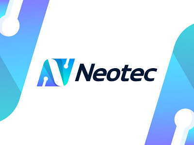 Neotec logo design adobe app icon available creative design inspiration for sale gradient logo logotype modern modern logo neotec new concept tech logo technology unused vector