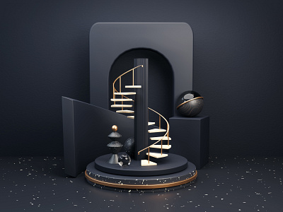 Stairs 3d 3d art 3d artist 3d composition 3d visualisation abstract blender blender 3d composition design illustration latest stairs