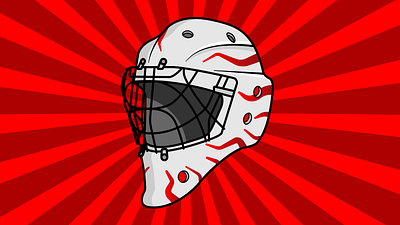 Hokey helmet goalie illustration vector