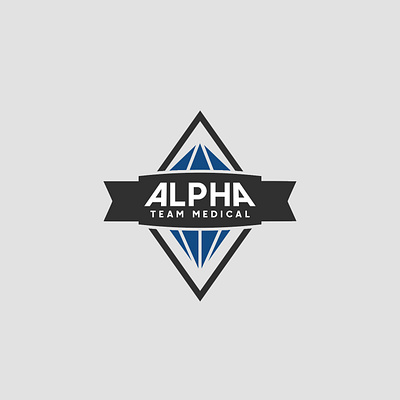 Alpha Team Medical Emblem branding design graphic design icon logo typography