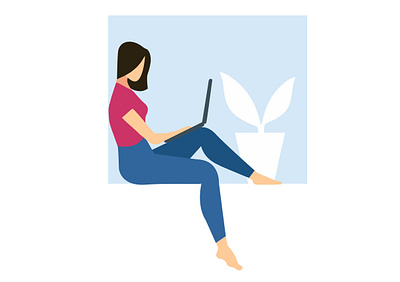 Work from home. design graphic design illustration logo painting vector