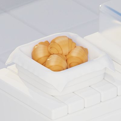 Croissants 3d 3d art 3d illustration art blender illustration