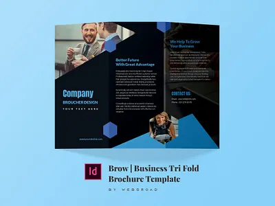 Brow | Business Trifold Brochure Template By Websroad advertising branding brochure business consultancy corporate cover creative design fashion flyer illustration isolated logo magazine modern multipurpose template trifold