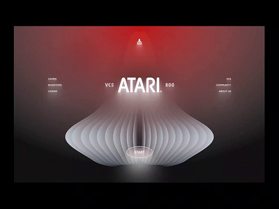 Atari VCS 800 Rebirth animation atari black branding clean cyberpunk dark deep game gray minimal neon product design red retro ui ux volumetric web